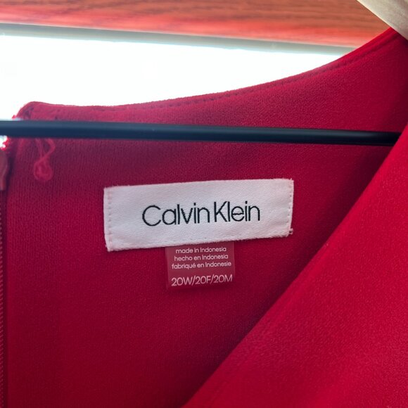 Red Calvin Klein Plus Size Dress - Picture 6 of 6
